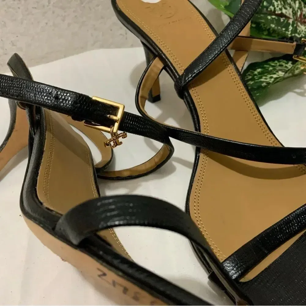 Tory Burch Penelope Pumps Heels Leather Slingback Sandals Shoes Size 9